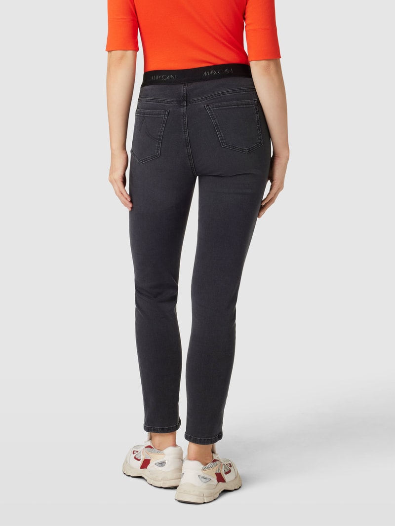 Jeans mit elastischem Bund Modell 'SIENA' in anthrazit