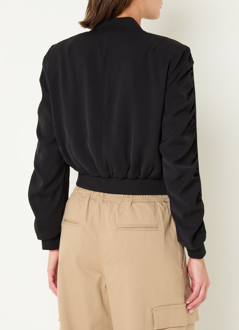 French Connection Harrie bomber jacket with side pockets and shoulder pads