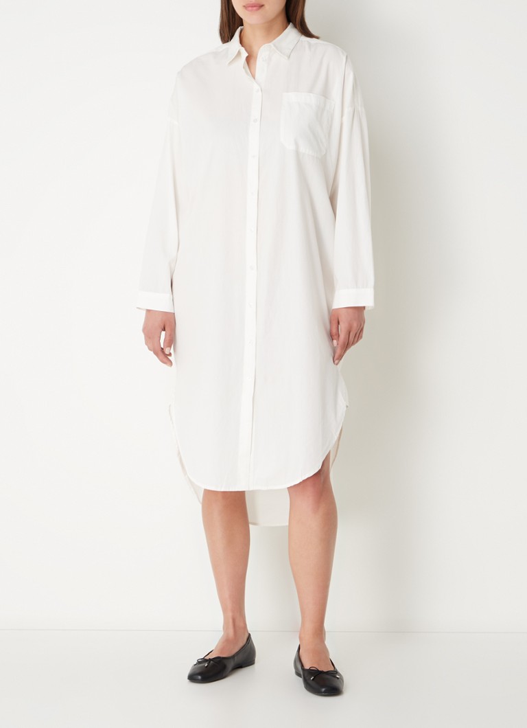 Selected Femme Holly midi blouse dress made of organic cotton