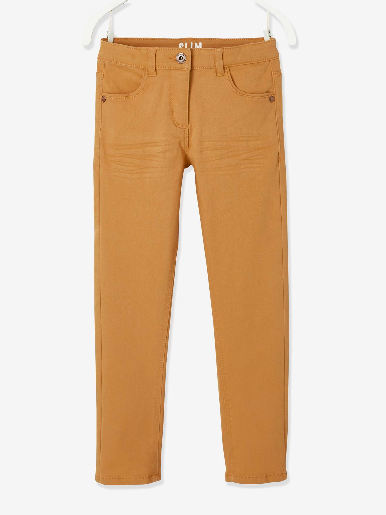 Pantalon slim fille Morphologik tour de hanches LARGE vert