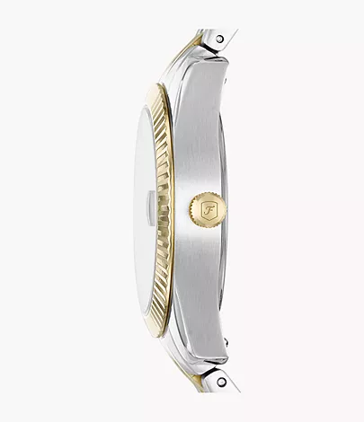 Fossil Uhr Scarlette Mini 3-Zeiger-Werk Datum Edelstahl Bicolor