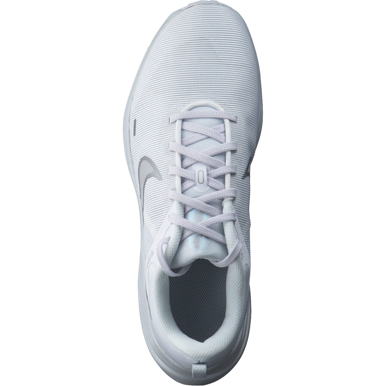 Nike Downshifter 12 DD9294, Sneakers Low, Damen, white/metallic silver pure pla