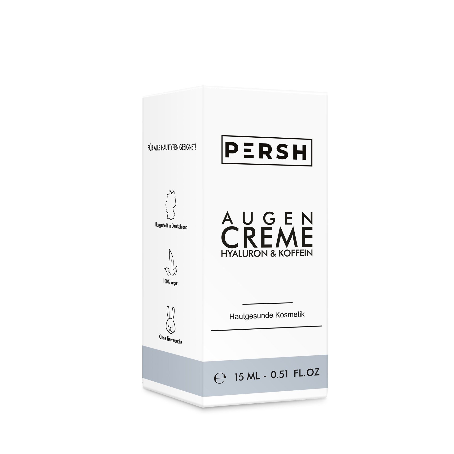 PERSH Anti-Aging-Augencreme Augencreme mit Hyaluron und Koffein, Anti-Falten Augenpflege