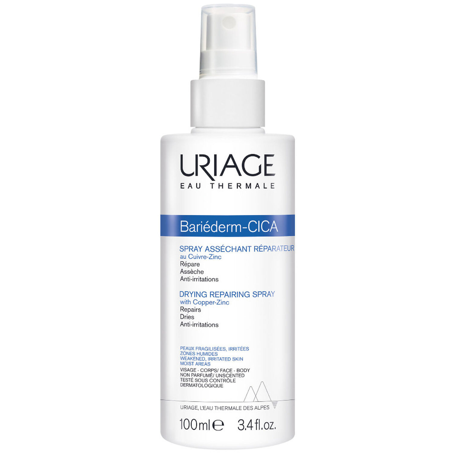 Uriage Bariéderm - Cica-Spray Asséchant Réparateur au Cuivre-Zinc