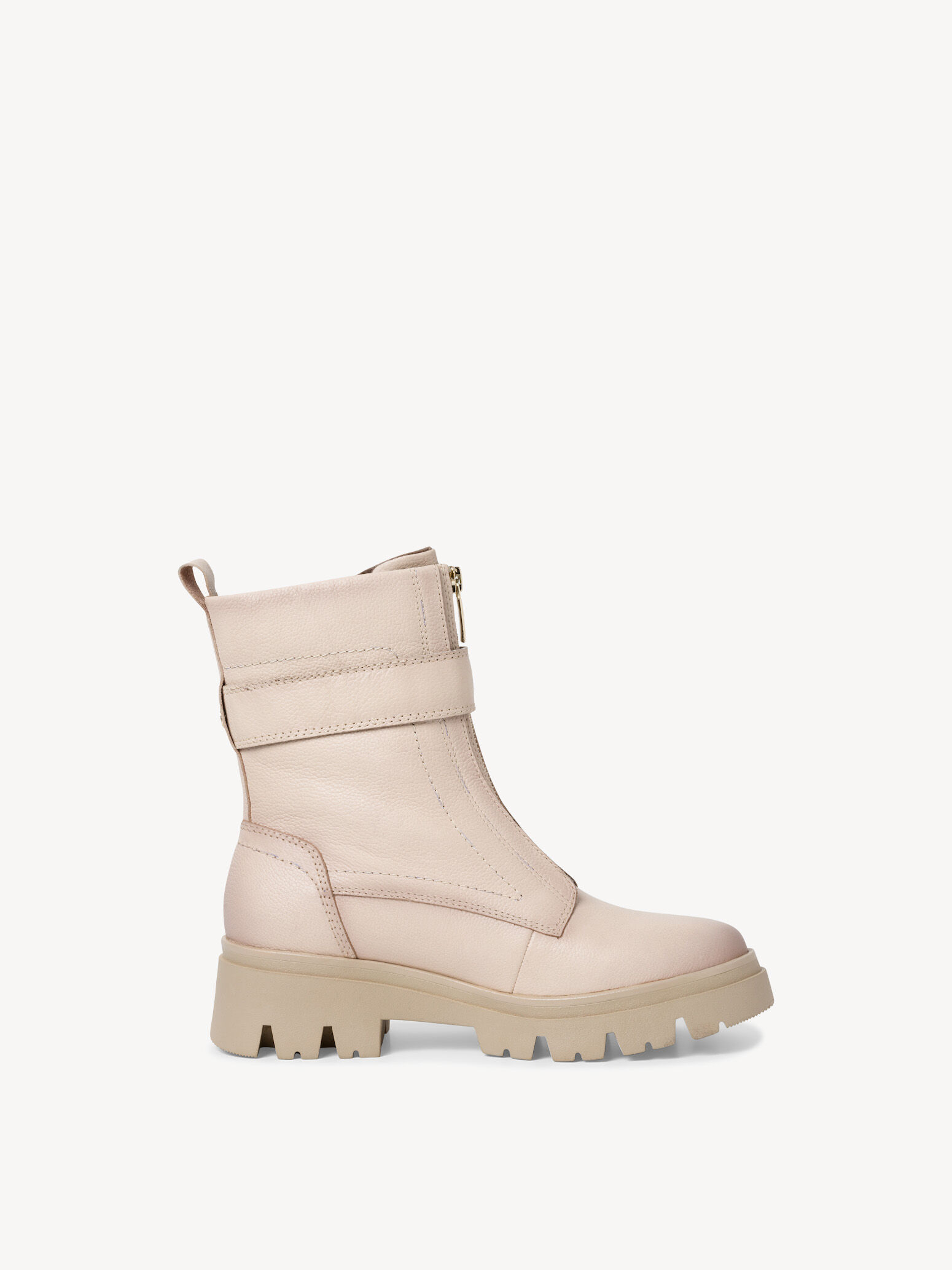 Bottine en cuir - beige