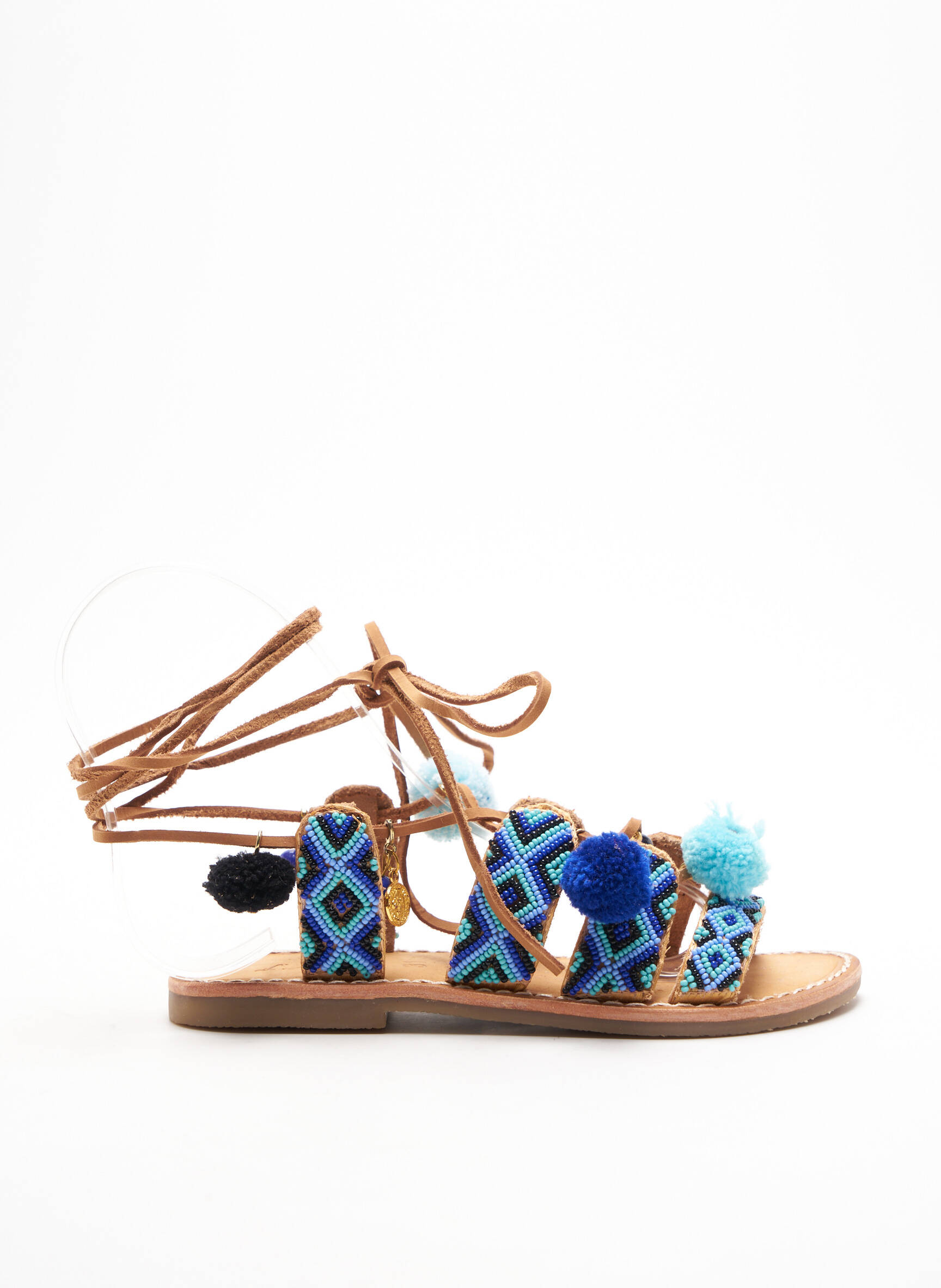 L Atelier Tropezien Sandales Nu Pieds Femme couleur bleu