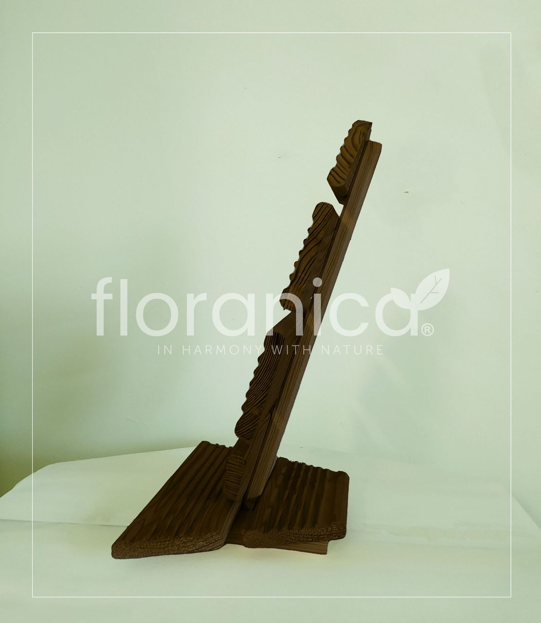 Pemicont Floranica Holz Osterei Osterdeko Lärchenholz Höhe 43cm Breite 31cm Braun Osterdekoration modernes Design Kunsthandwerk osterdeko osterhasen tischdeko