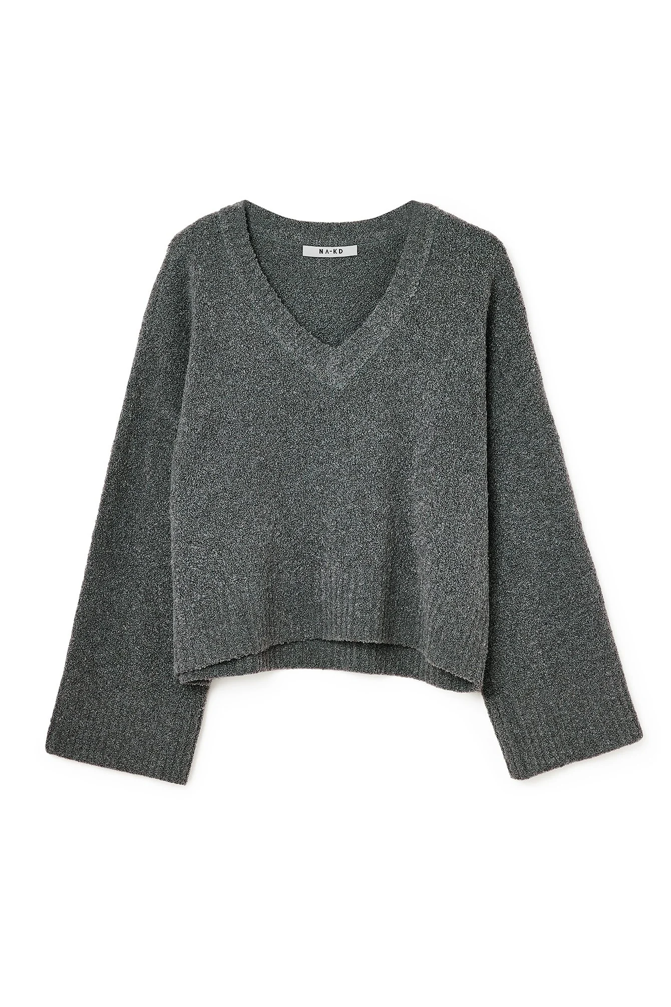 V-Ausschnitt Strickpullover