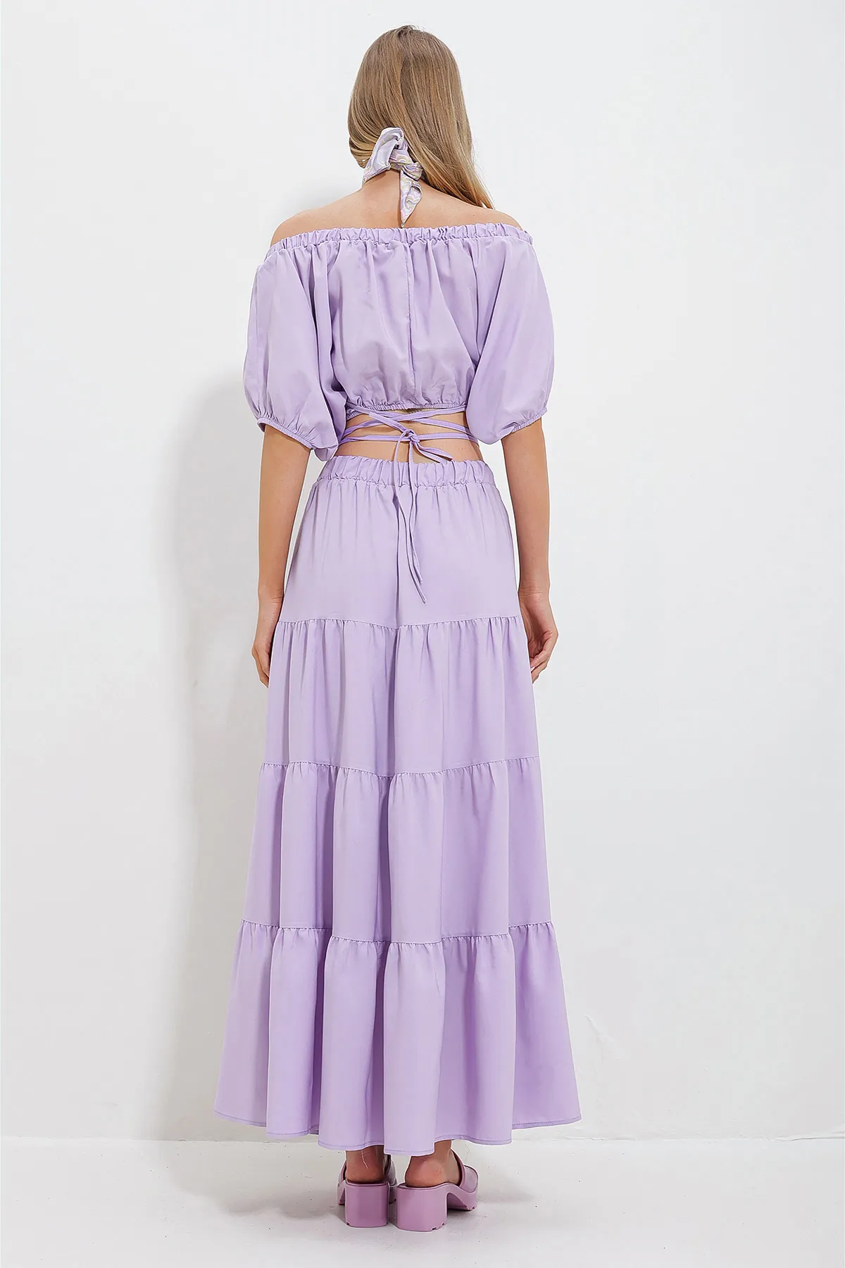 Trend Alaçatı Stili  Zweiteiler - Lila - Regular Fit