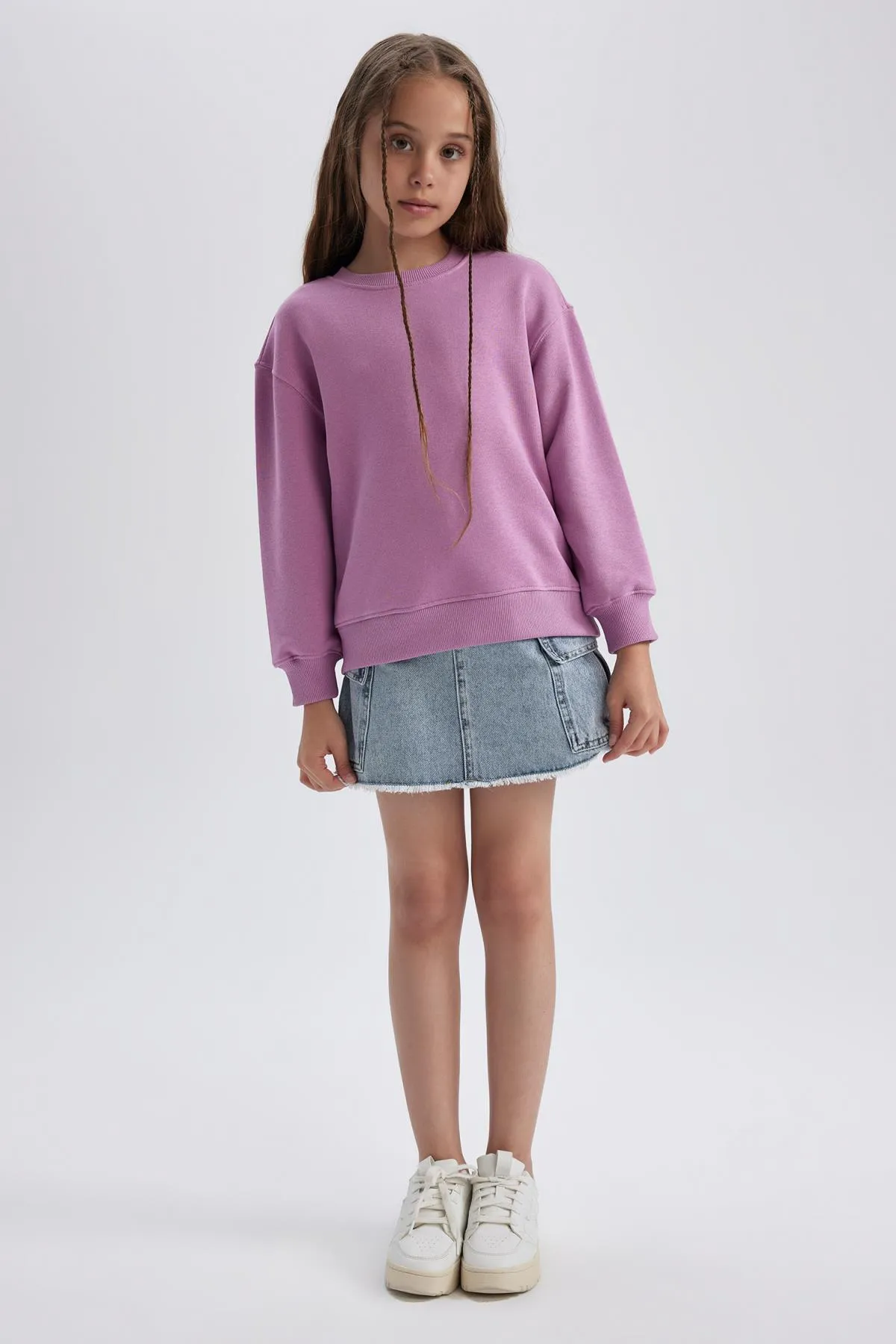 DeFacto  Schul-Sweatshirt mit Rundhalsausschnitt für Mädchen