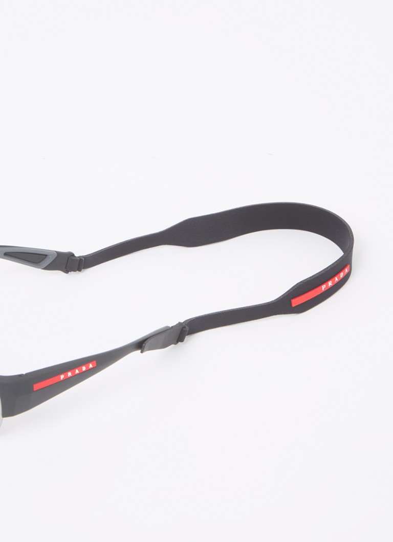 Prada Linea Rossa Shield sunglasses with glasses cord PSA01S