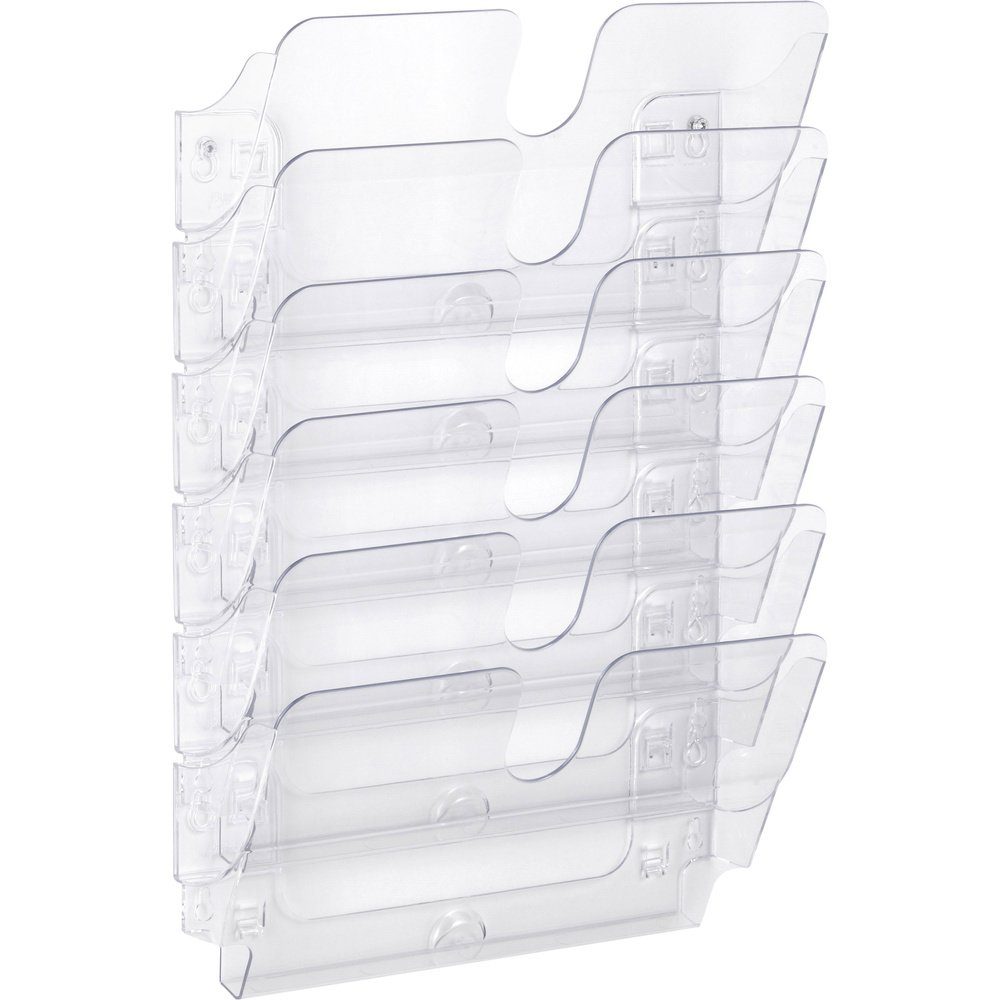 DURABLE Zeitungsständer Durable FLEXIPLUS 6 A4 QUER 1700014401 Prospekthalter Schwarz, Transpa