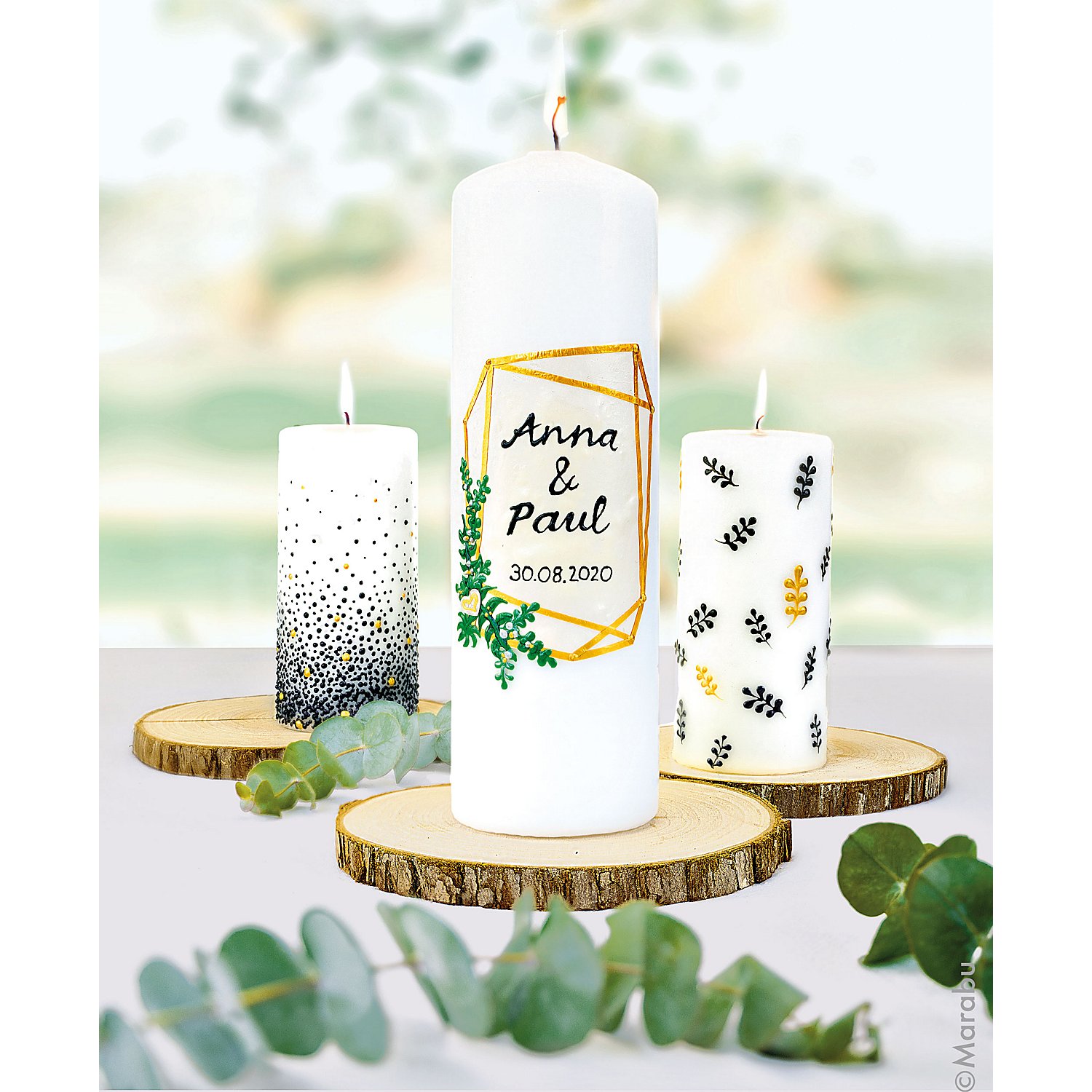Marabu Candle-Liner-Set Weihnachten, 4x 25ml