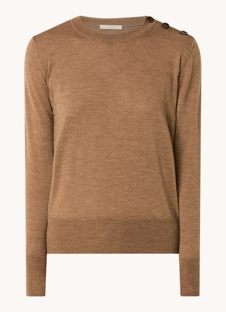 Maglione Sessùn Amor in lana pregiata con bottoni decorativi.