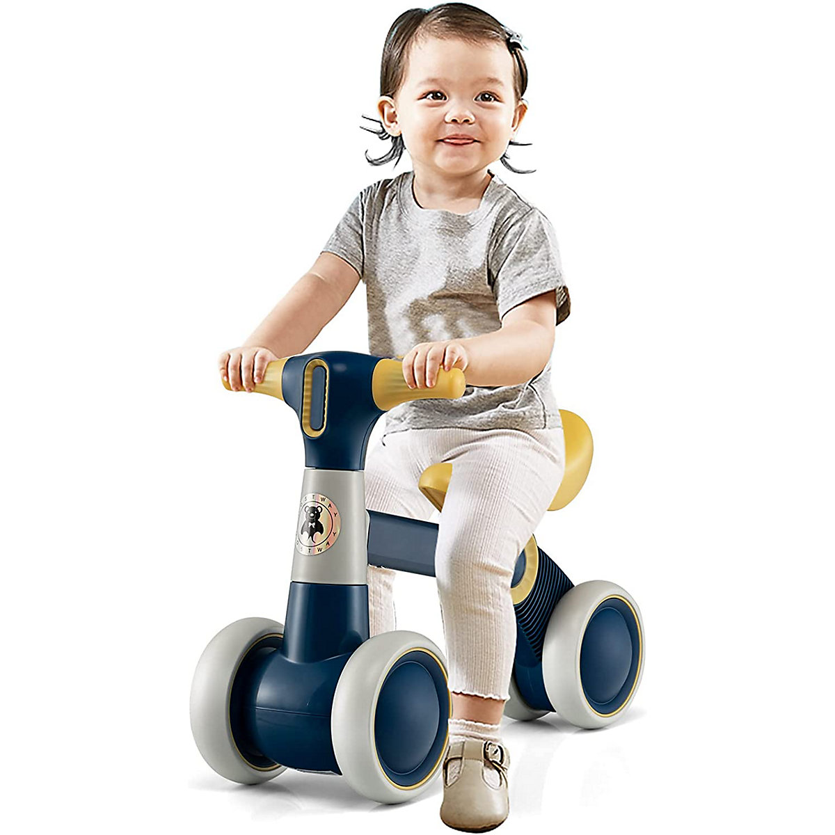 Laufrad ab 1 Jahr Lauflernrad ohne Pedal mit 4 Rädern