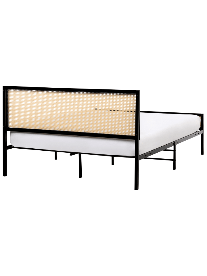 Beliani Doppelbett AVANTON in Schwarz/Braun - (W) 145 x (H) 90 x (L) 208 cm günstig kaufen onesize