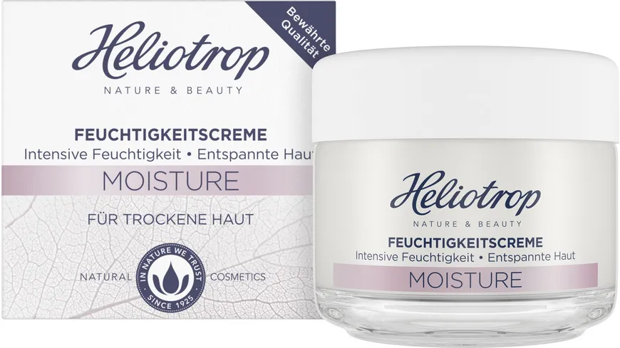 HELIOTROP Moisture entspannende Feuchtigkeitscreme mit Bio-Rosenblütenextrakt 50 ml