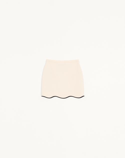 Minissaia de crepe de alta costura