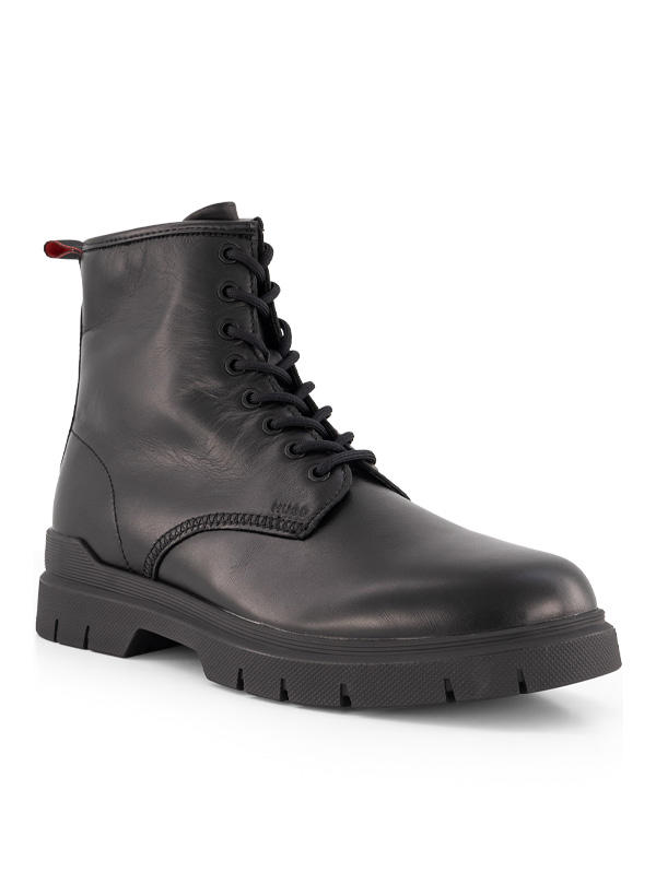 HUGO, Schnürboots Ryan, Leder, schwarz