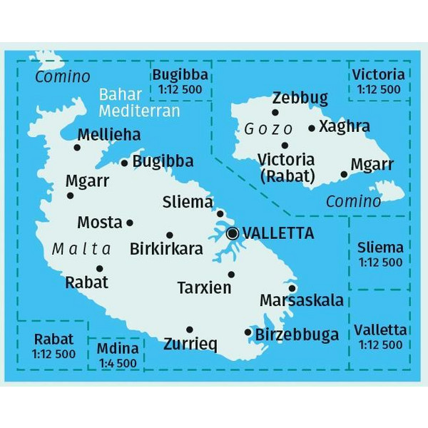 Malta, Gozo 1:25 000 - Straßenkarte