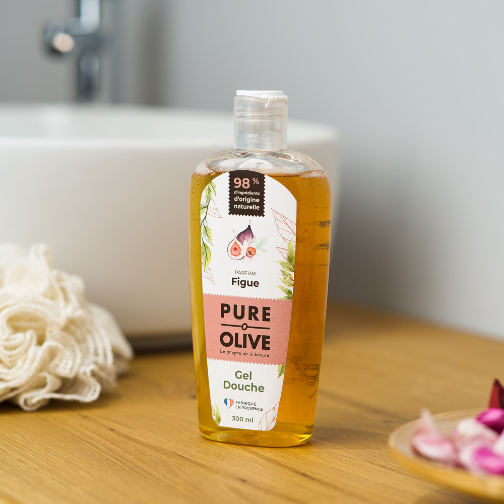 pure olive Gel douche parfum figue Gel douche