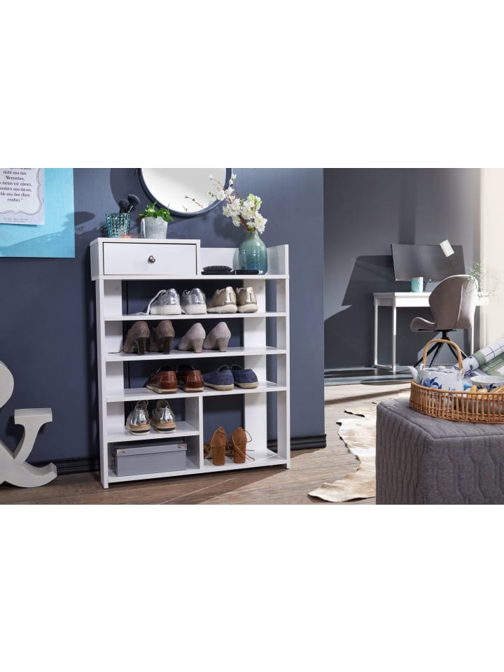 KADIMA DESIGN Schuhregal | Weiß, 75x92.5x24cm, 7 Fächer, Modern günstig kaufen onesize