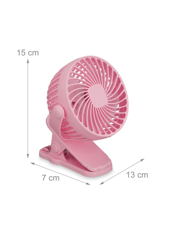 relaxdays Ventilator in Rosa - (B)13 x (H)15 x (T)7 cm günstig kaufen onesize