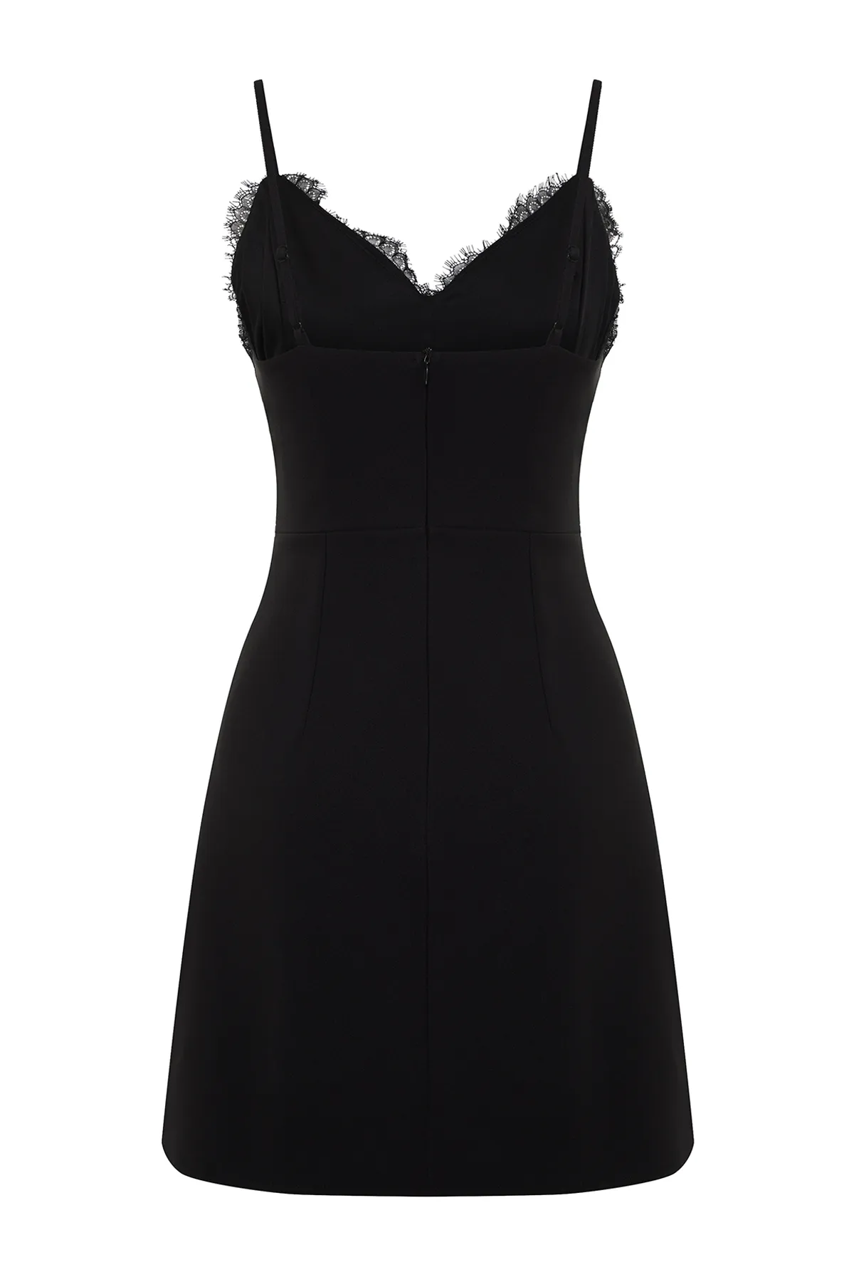 Trendyol Collection  Elegantes Abendkleid mit schwarzen Spitzendetails TPRSS24EL00106