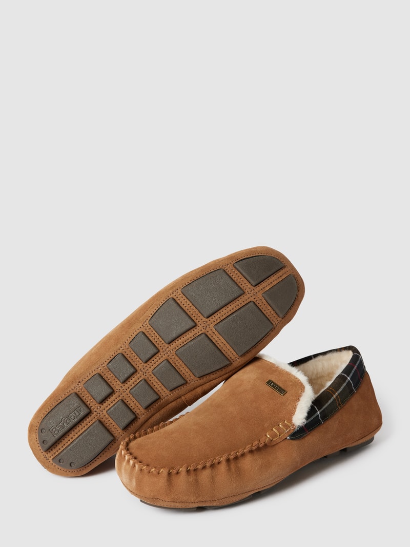 Loafer mit Kunstfellfutter in camel