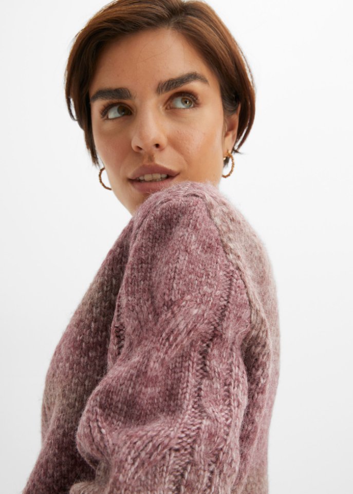 Pullover in Melange-Optik