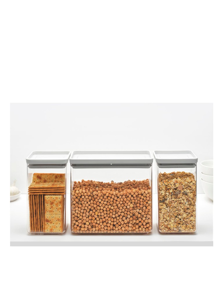Ensemble de 3 bocaux de rangement empilables Brabantia Tasty+
