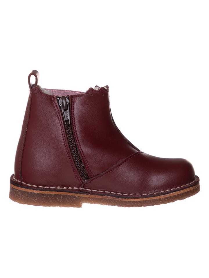 kmins Leder-Chelsea-Boots in Bordeaux günstig kaufen