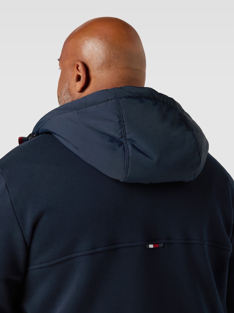PLUS SIZE Sweatjacke mit Kapuze in marineblau