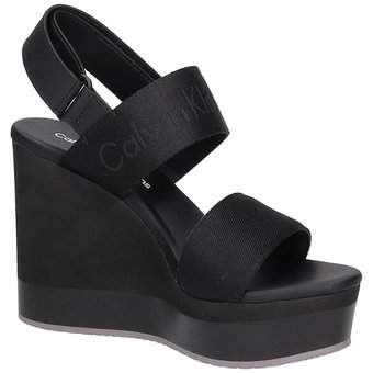 Calvin Klein Wedge Sandal Webbing in schwarz