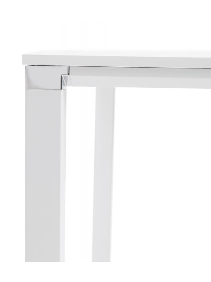 KADIMA DESIGN Quadratischer Besprechungstisch Holz Metall | Minimalistisches Design in Weiß günstig kaufen