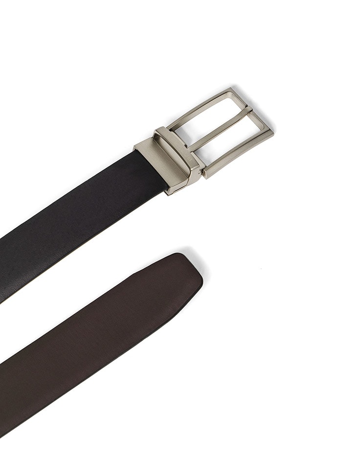 Polo Club Leder-Gürtel in Schwarz/ Braun günstig kaufen onesize
