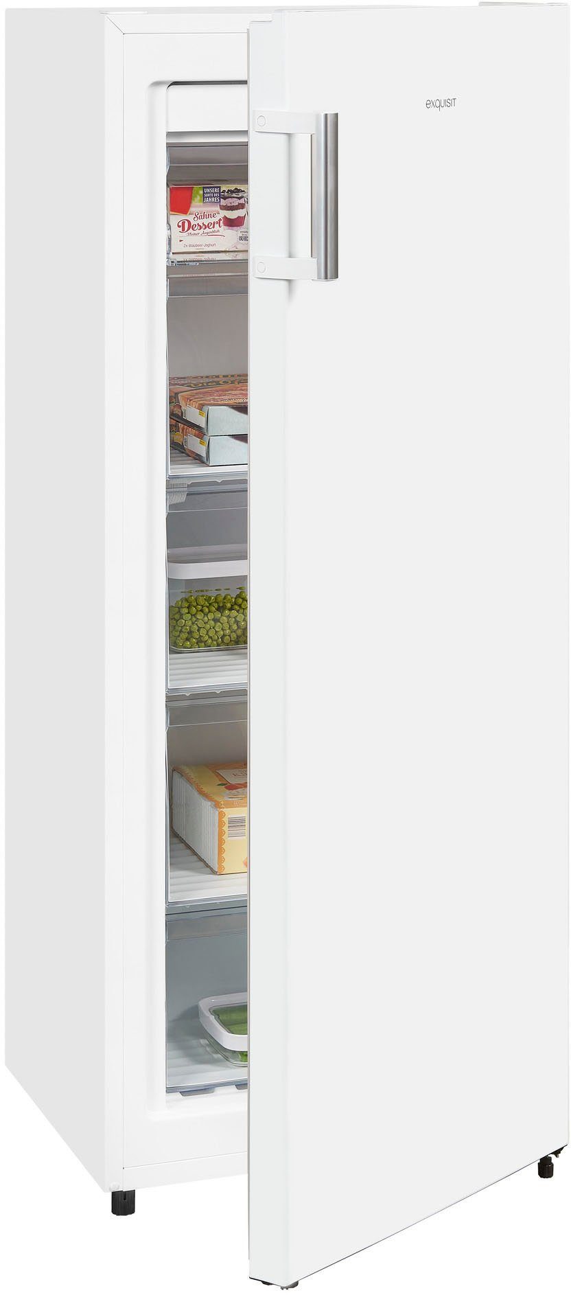 exquisit Gefrierschrank GS231-NF-H-010E weiss, 143,4 cm hoch, 56 cm breit