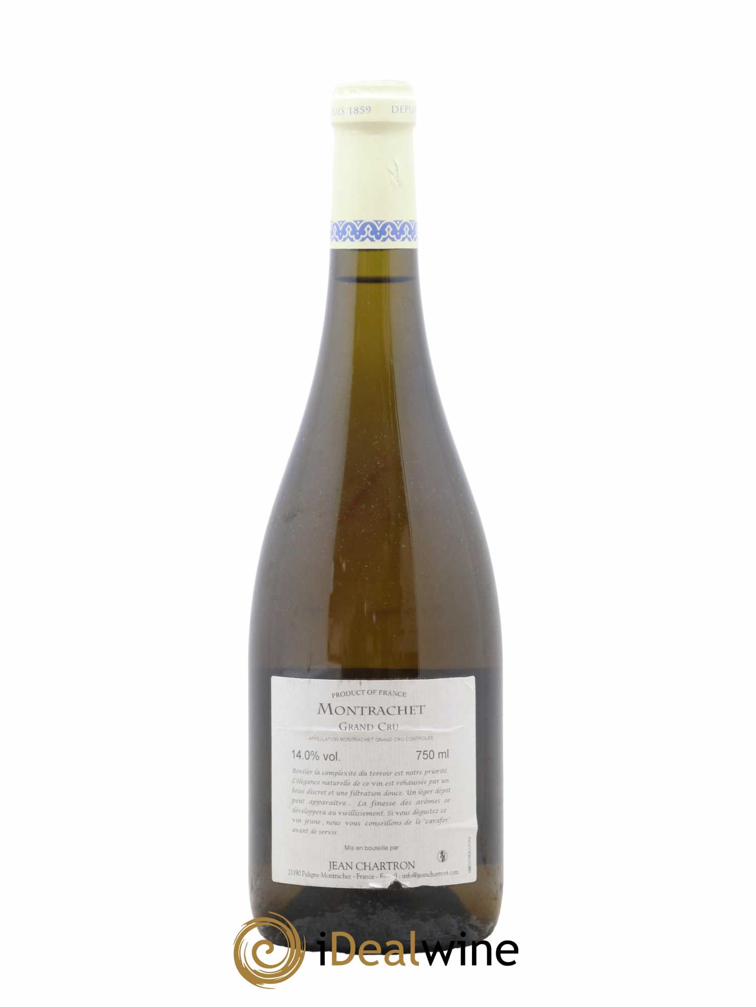 Montrachet Grand Cru Jean Chartron (Domaine)  2012 - Lot de 1 Bouteille