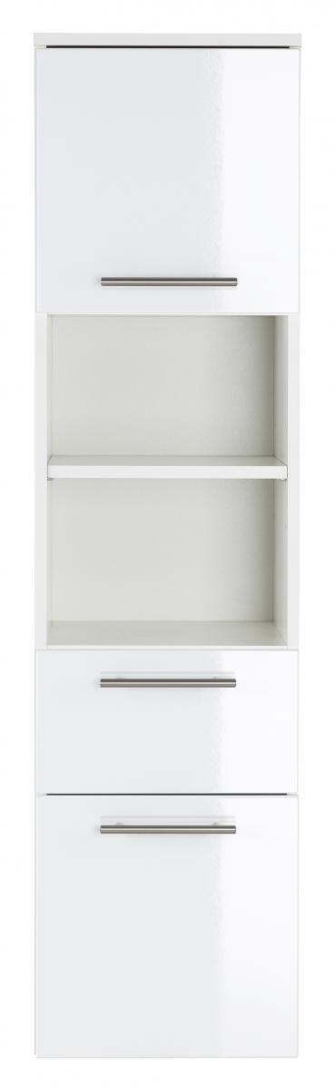 Posseik Hochschrank VIVA 135cm mit Tür weiß hochglanz
