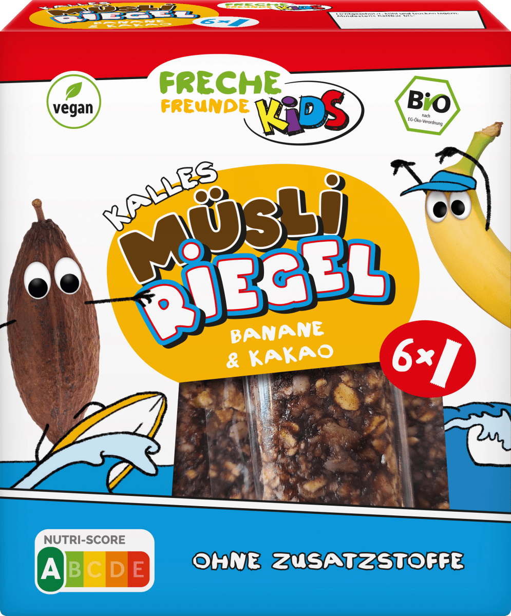 Kindersnack Fruchtriegel Banane & Kakao, ab 3 Jahren (6 x 26 g), 156 g