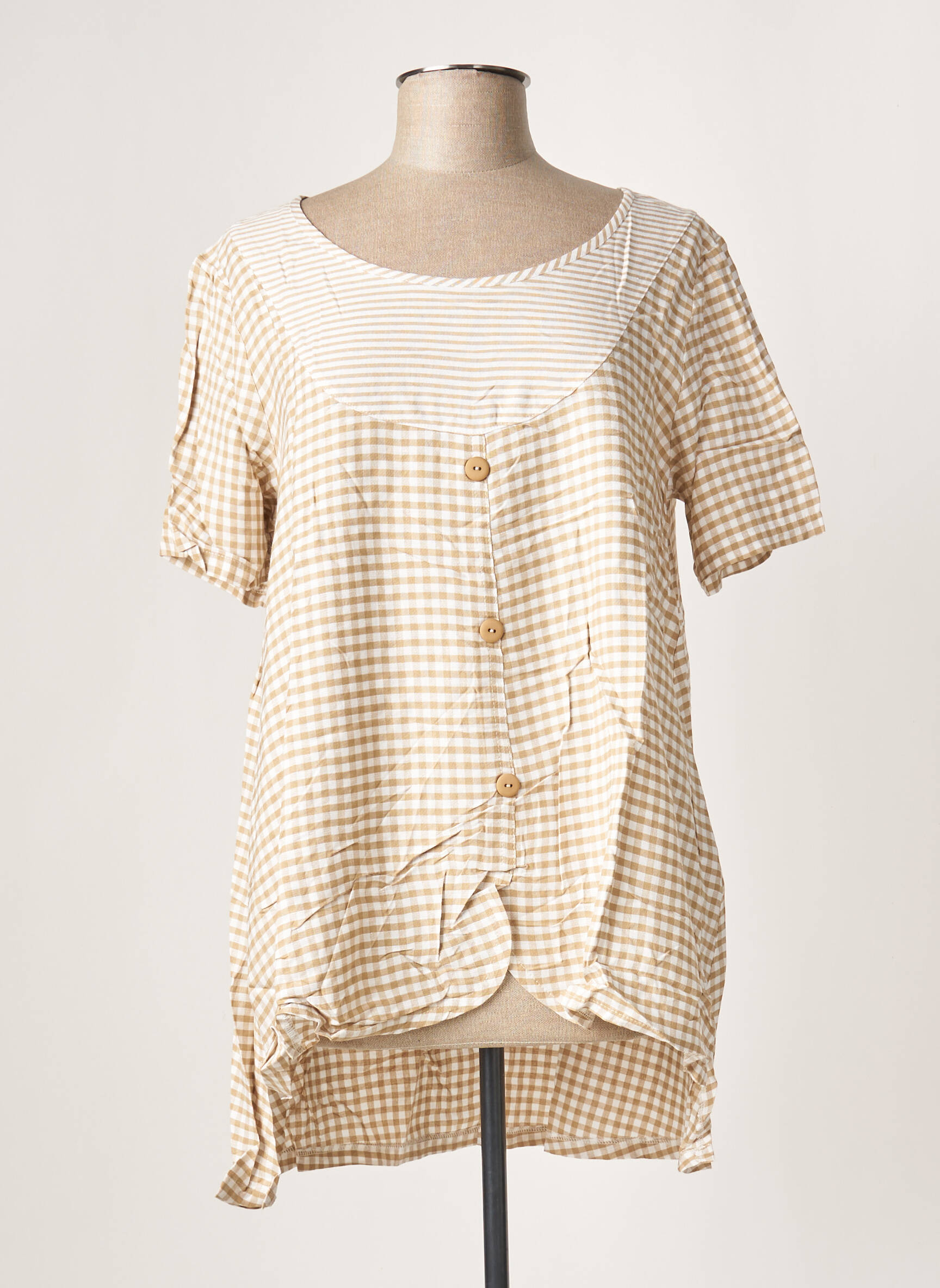 G Oze Tuniquemanchecourte Femme couleur beige
