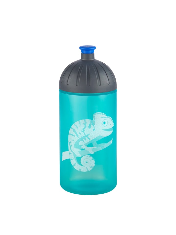 Step by Step Trinkflasche, 0,5 l, für Kindergarten und Schule in Chameleon Joshy, Türkis günstig kaufen 18,5 cm