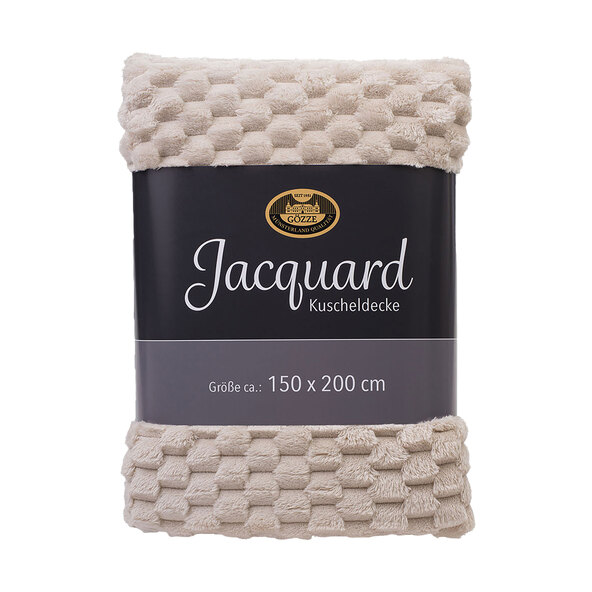 Wohndecke Jacquard 3D, crème