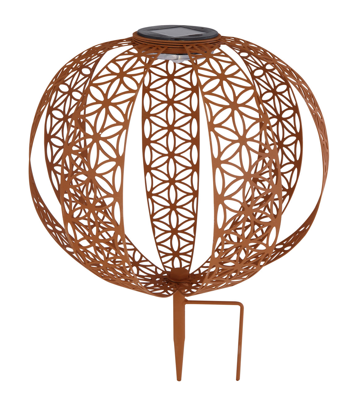 Globo Lighting - SOLARLEUCHTE METALL ROSTFARBEN, 1XLED - Solarleuchte Metall rostfarben, LED