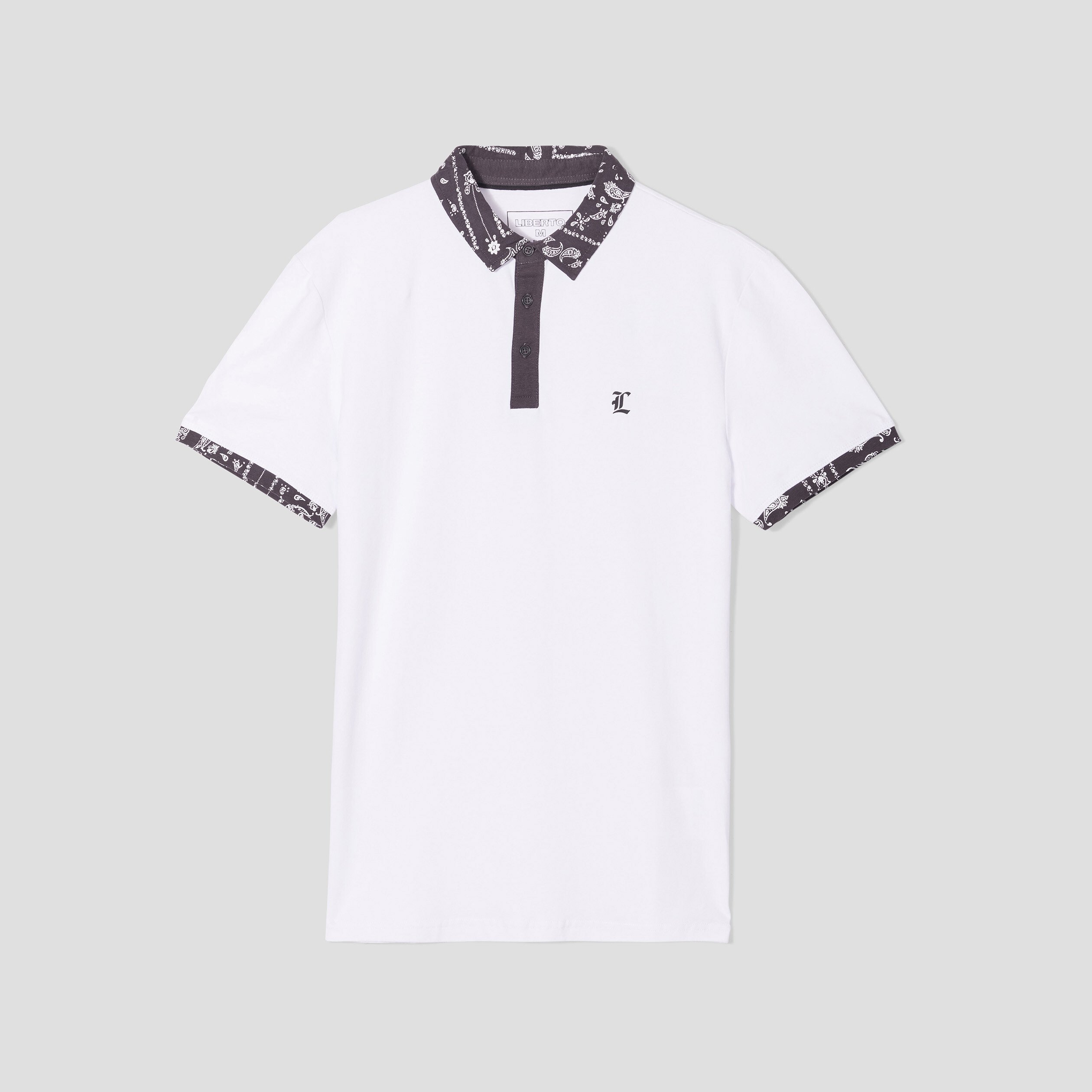 Polo droit manches courtes coton Liberto blanc homme | La Halle