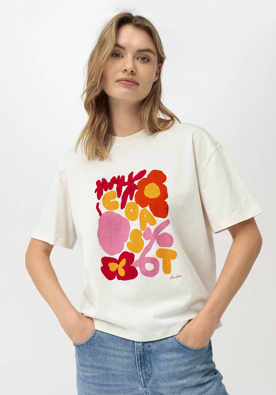 LIV LEE X HESSNATUR T-Shirt aus reiner Bio-Baumwolle