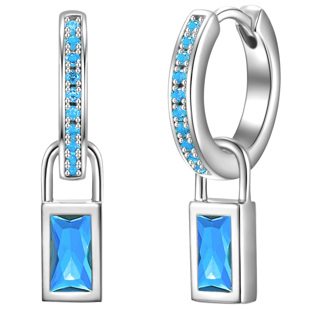 Glanzstücke München Créoles en argent Argent sterling Oxyde de zirconium (CZ) en Argent Boucles d'oreilles