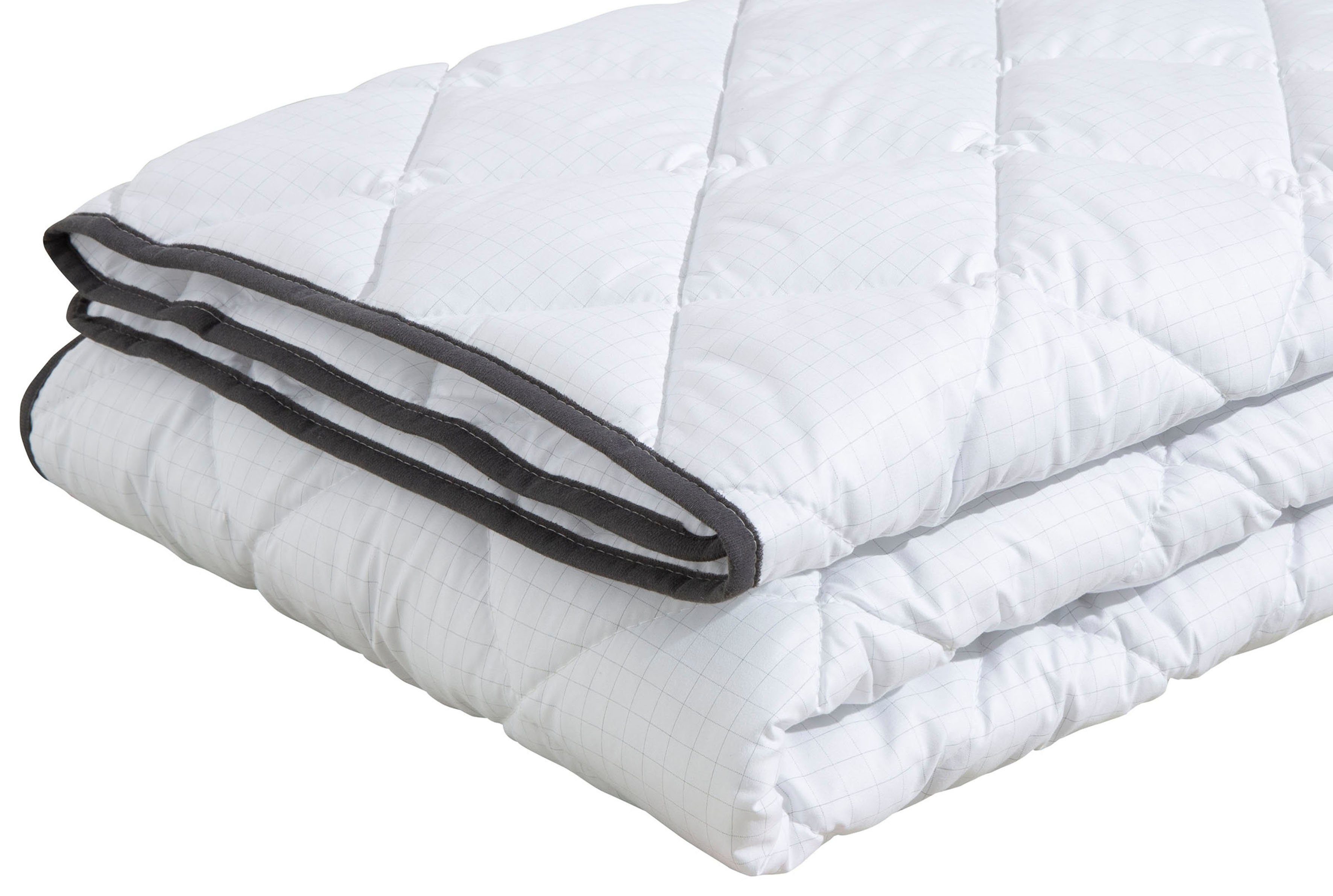 Microfaserbettdecke + Kopfkissen, Murau, Home affaire, Füllung: Polyester, Bezug: Microfaser, Bezug mit Carbon