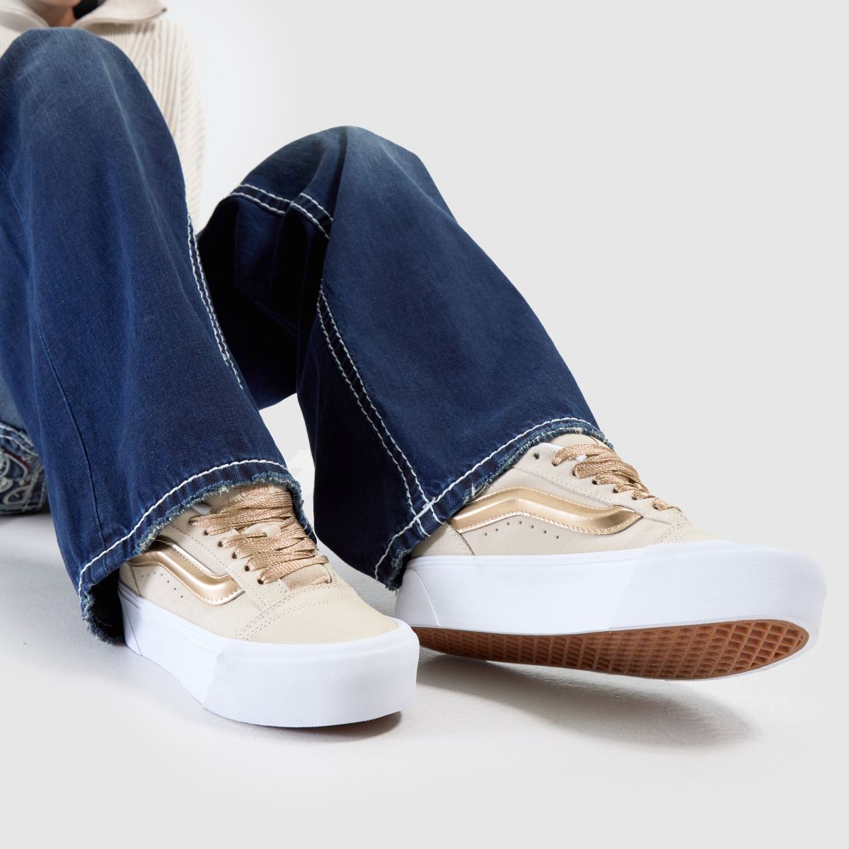 Vans – Knu Stack – Guldfärgade träningsskor