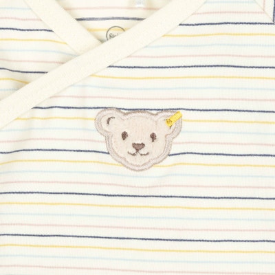 Wickelbody langarm, beige für Mädchen